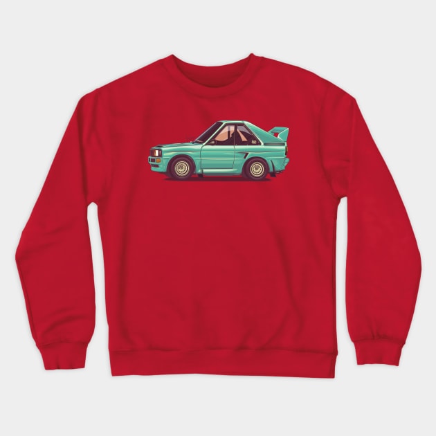 Sport S1 Rally Group B Cartoon Crewneck Sweatshirt by Mario Ramos Rally Art